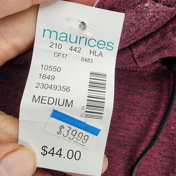 Maurices Dress Womens Medium Red Long Sleeve Cowl Neck Sweater *NWT* - Picture 3 of 13